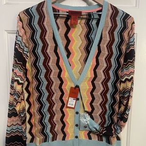 COPY - New With Tags 1st Edition Missoni Target Multicolor Zigzag Cardigan Swea…